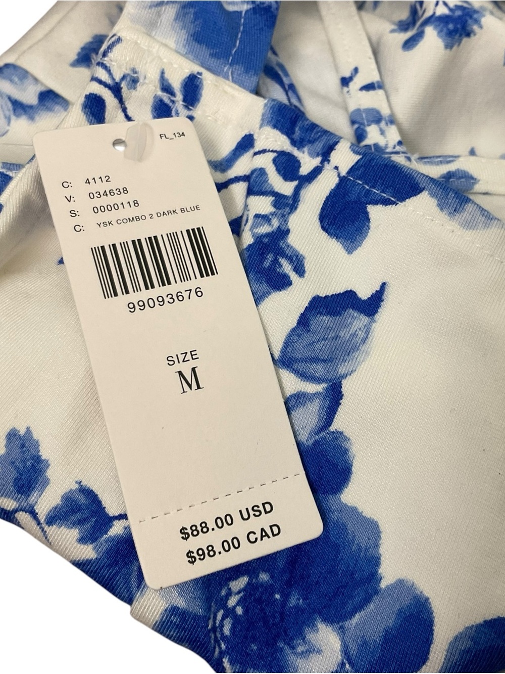Maeve Blue & White Floral Peplum Tank Top NWT Medium Cottagecore - Picture 4 of 9